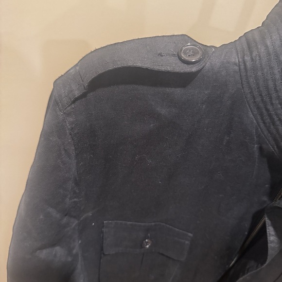 Cigar Couture Men's Large 100% Linen Black Full Zip Jacket Safari Style Smoke - Picture 5 of 15